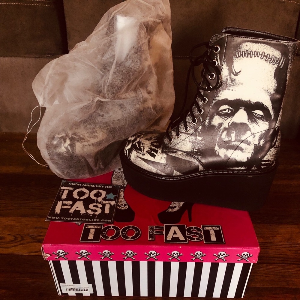 Women’s platform combat boots